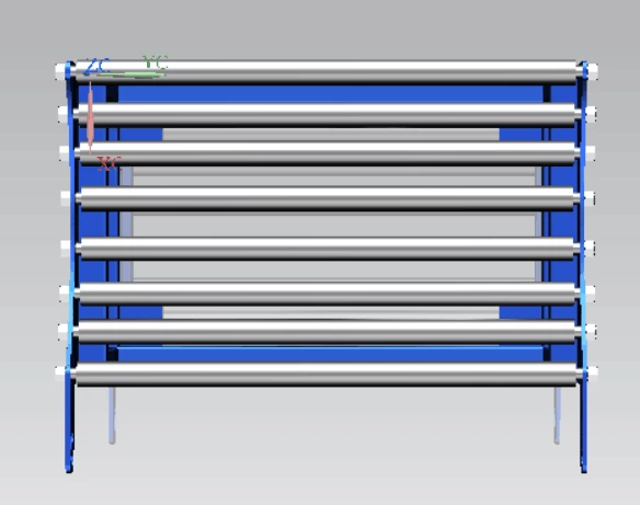 Стойка с роликами для рулонов материала конвейерной ленты из ПВХ и полиуретана