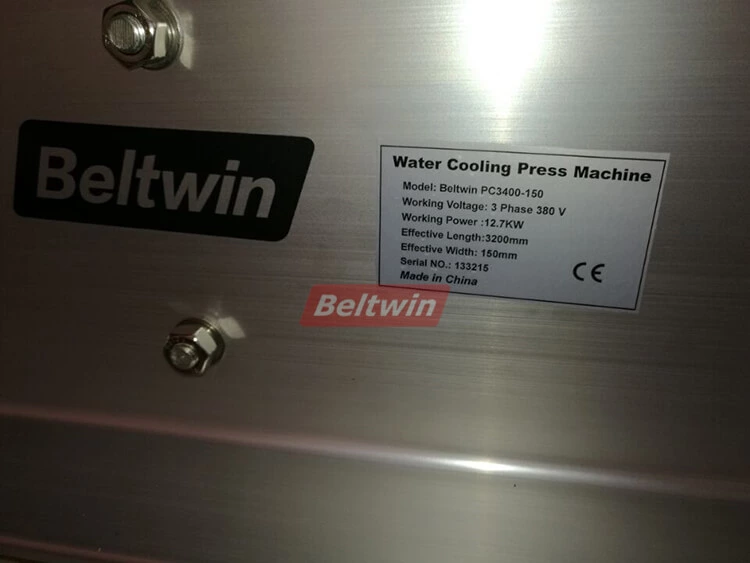 Пресс с водяным охлаждением Beltwin 3400x150 мм, доставка в Колумбию, эффективная длина: 3200 мм