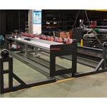 Станок для резки конвейерной ленты с намотчиком и перемотчиком (улучшенная версия)