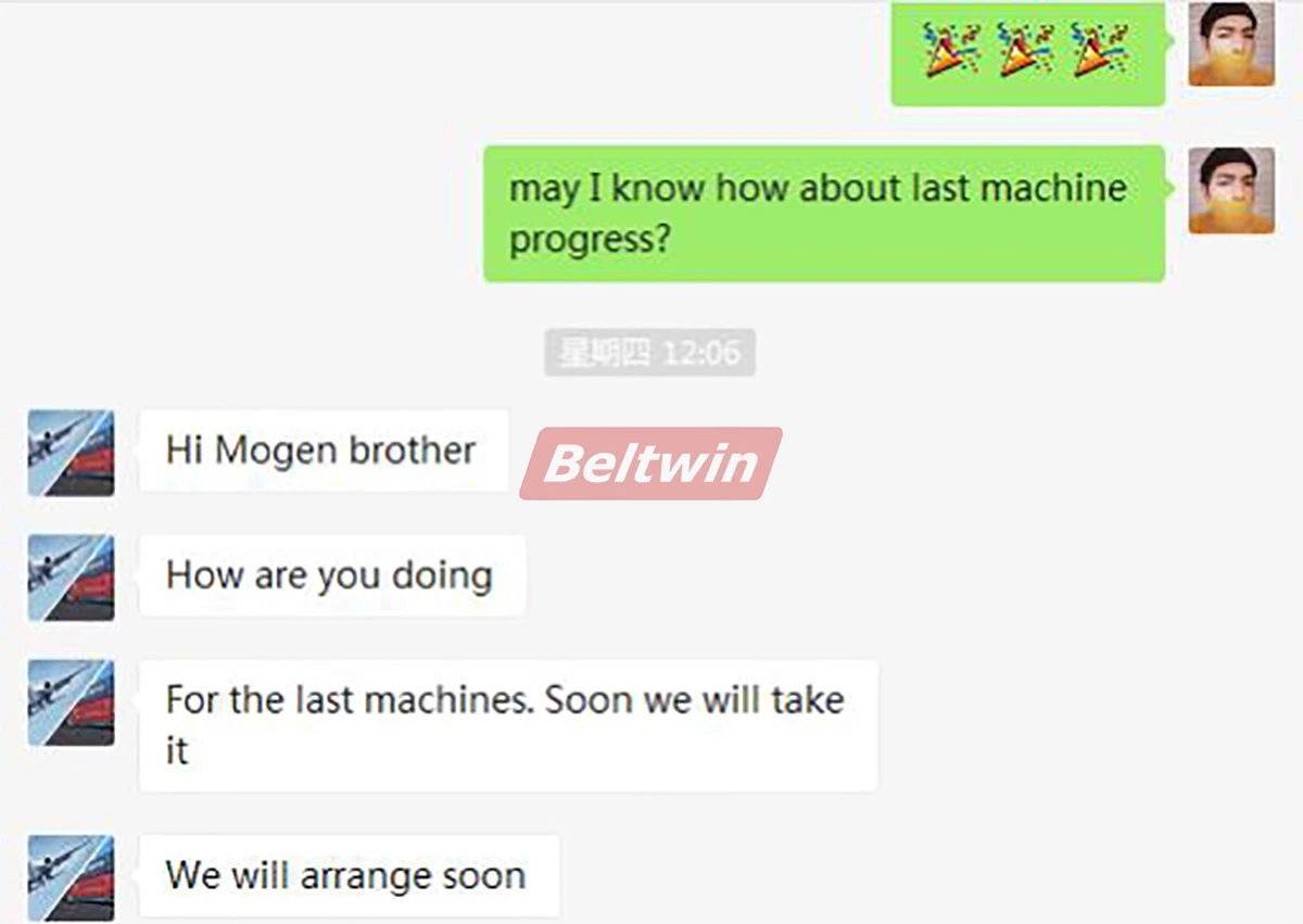 Комплексное решение для цеха конвейерных лент для клиентов из Алжира