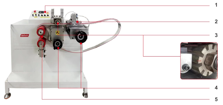Машина для шлифования и фрезерования клиновых ремней QD150G