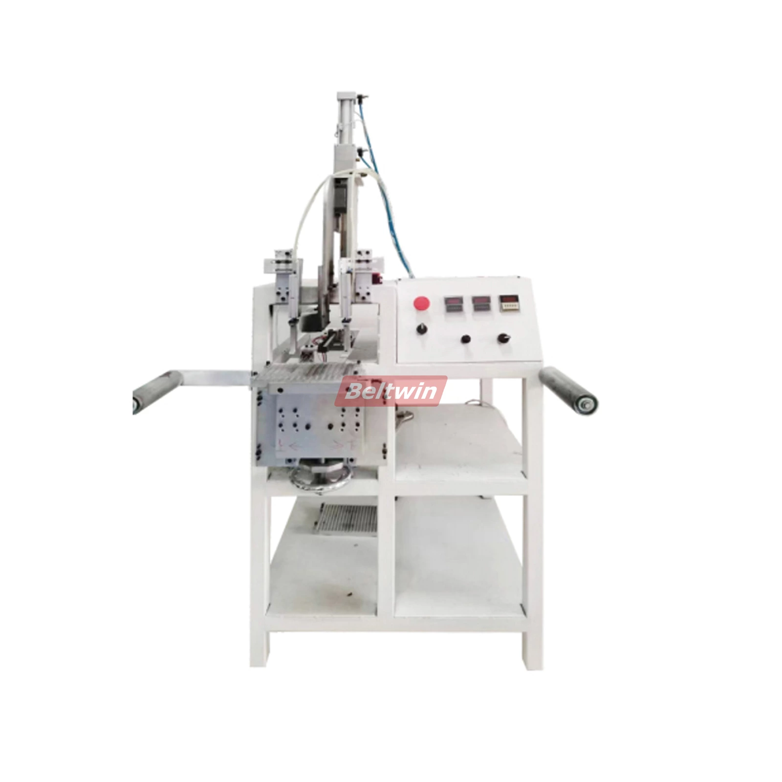 Машина для сварки полозьев на тайминг-ремнях QC100T.