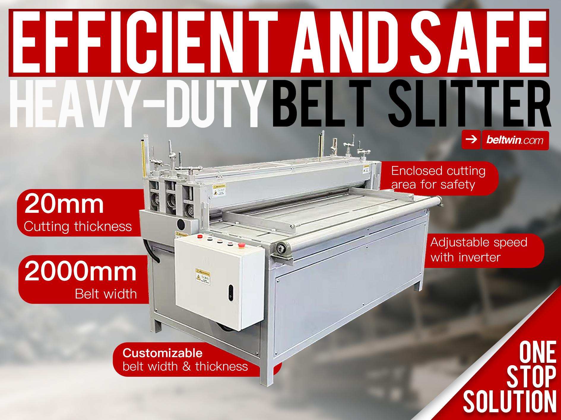 Beltwin Тяжелый ремень Slitter 2000mm Ширина ремня