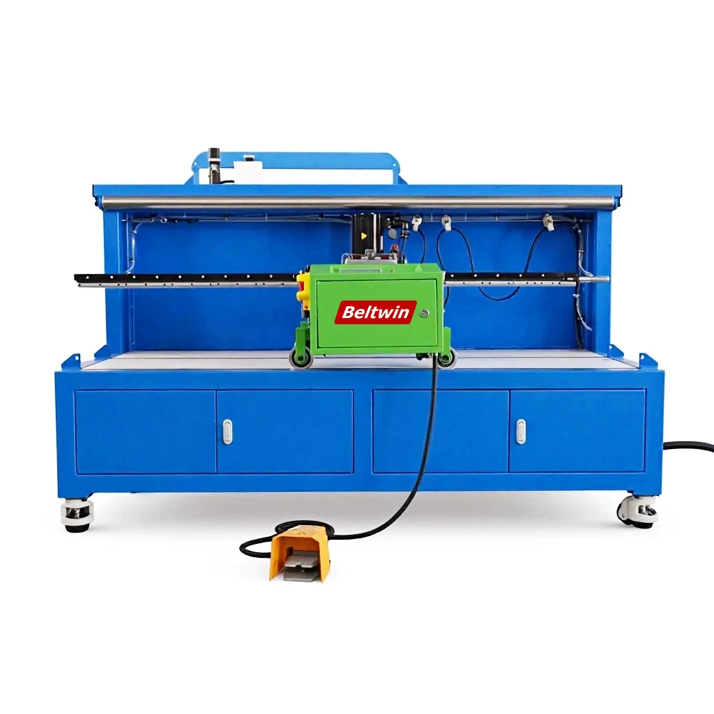 Гидравлический станок для механического соединения конвейерных лент зажимами